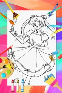 Sailor Moon Coloring Book screenshot 3