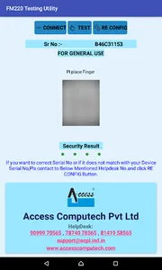 FM220 Testing Utility screenshot 3