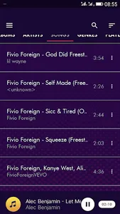 Music player screenshot 1