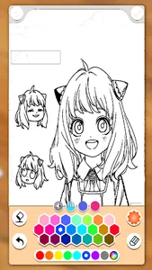 Anya Forger Coloring Pages Fun screenshot 2