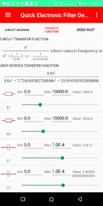 Quick electrical filter design screenshot 1