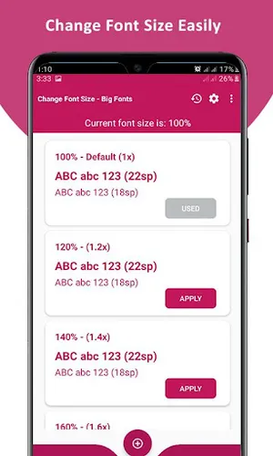 Change Font Size - Big Fonts screenshot 2