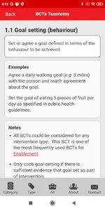 BCT Taxonomy screenshot 2