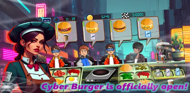 Cyber Burger: Food Restaurant screenshot 0