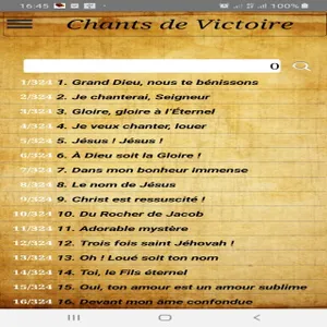Chants de Victoire screenshot 2