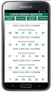 LOTTO KENYA RESULTS screenshot 0