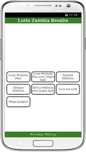 Lotto Zambia Results screenshot 0