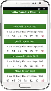 Lotto Zambia Results screenshot 1