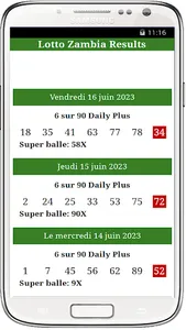 Lotto Zambia Results screenshot 5