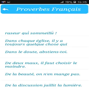 Proverbes Français screenshot 2