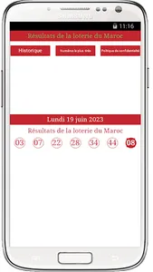 Résultats Loto Maroc screenshot 0