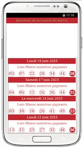 Résultats Loto Maroc screenshot 3
