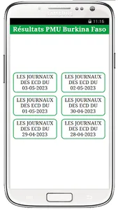RESULTATS PMU Burkina Faso screenshot 2