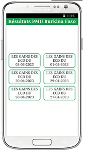 RESULTATS PMU Burkina Faso screenshot 4