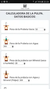 Calculadora de la Pulpa screenshot 0