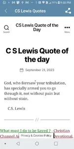 CS Lewis Quote of the day screenshot 2