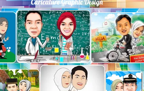 Caricature graphic design screenshot 0