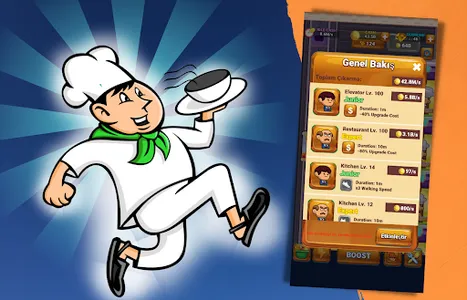 Idle Restaurant City | Şef screenshot 1