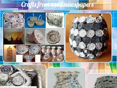 Crafts from used newspapers screenshot 0