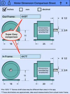 Motor Dimension Compare Tool screenshot 4