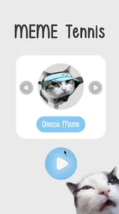meme cat: smash tennis screenshot 0