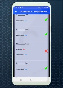 Grammatik Übungen A1 Prüfung screenshot 3