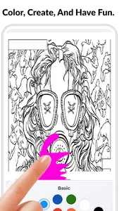 تلوين صور صعبة - رسومات بنات screenshot 3
