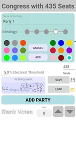 Party Seats Election Simulator screenshot 1
