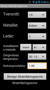 Elektro Installasjons Formler screenshot 2