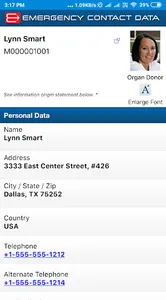 Emergency Contact Data screenshot 1