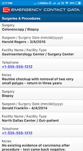 Emergency Contact Data screenshot 3