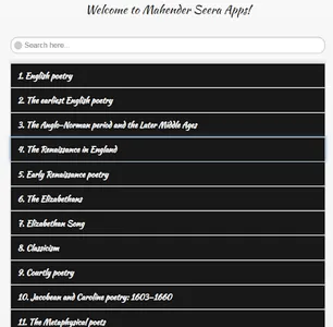 Poetries in English screenshot 0