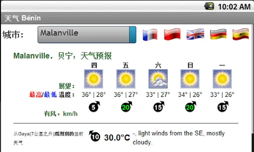 Météo Bénin screenshot 1