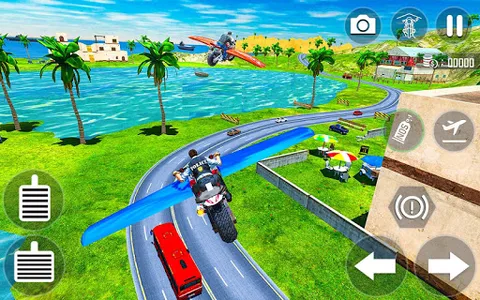 Flying Bike Game Motorcycle 3D screenshot 12