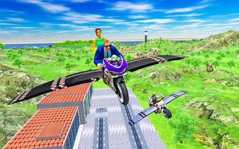 Flying Bike Game Motorcycle 3D screenshot 19