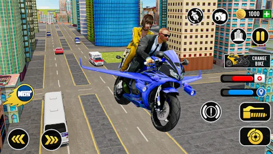 Flying Bike Game Motorcycle 3D screenshot 2