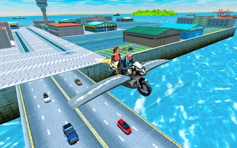 Flying Bike Game Motorcycle 3D screenshot 22