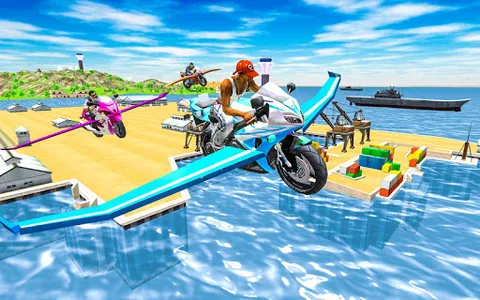Flying Bike Game Motorcycle 3D screenshot 23