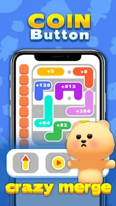 Coin Button:merge wood 2048 screenshot 0