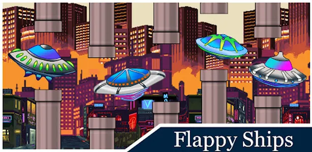 Robo Flappy Ship - Cop Fly 2D screenshot 2