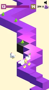 Chicken Run -3D ZigZag Game screenshot 4