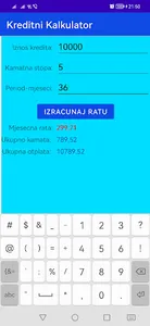 Kreditni kalkulator screenshot 1