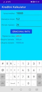 Kreditni kalkulator screenshot 3