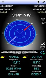 Brújula, altímetro, clima, map screenshot 0