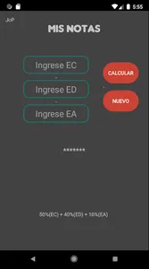 Calcula Notas UNDC screenshot 1