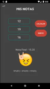 Calcula Notas UNDC screenshot 2
