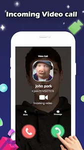fake call video with John Pork screenshot 5