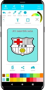 Coloring Football Logos screenshot 3