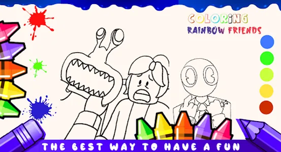 rainbow friends coloring game screenshot 1