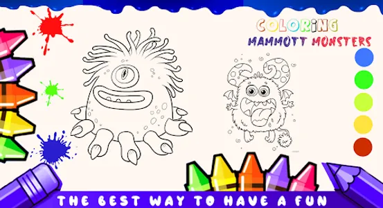 Mammott Monsters Coloring game screenshot 2